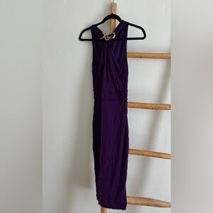 Roberto Cavalli Deep Purple Sleeveless Dress
